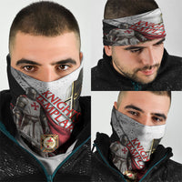 Knights Templar Neck Gaiter Crusader Warrior Full Armor Red Cross