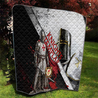 Knights Templar Quilt Crusader Warrior Full Armor Red Cross