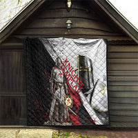 Knights Templar Quilt Crusader Warrior Full Armor Red Cross