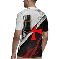 Knights Templar Rugby Jersey Crusader Warrior Full Armor Red Cross