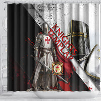 Knights Templar Shower Curtain Crusader Warrior Full Armor Red Cross