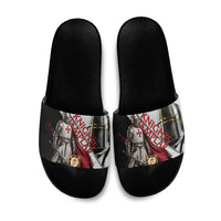 Knights Templar Slide Sandals Crusader Warrior Full Armor Red Cross