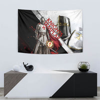 Knights Templar Tapestry Crusader Warrior Full Armor Red Cross