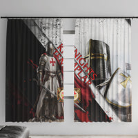Knights Templar Window Curtain Crusader Warrior Full Armor Red Cross