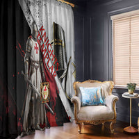 Knights Templar Window Curtain Crusader Warrior Full Armor Red Cross