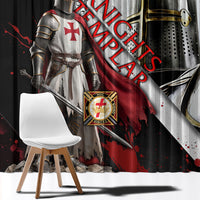 Knights Templar Window Curtain Crusader Warrior Full Armor Red Cross