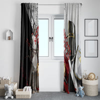 Knights Templar Window Curtain Crusader Warrior Full Armor Red Cross
