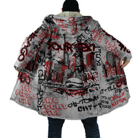 Personalized Chicago City Skyline Cloak Urban Graffiti - Cloud Gate - Windy City Typography