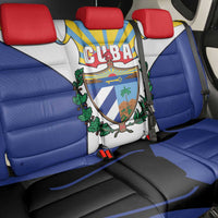 Cuba Coat of Arms Back Car Seat Cover Colorful Cuban Flag Shield with Red Yellow Blue Patriotic Design - Wonder Print Shop