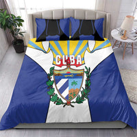 Cuba Coat of Arms Bedding Set Colorful Cuban Flag Shield with Red Yellow Blue Patriotic Design - Wonder Print Shop