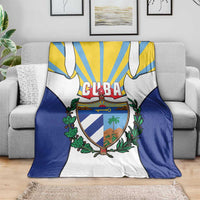 Cuba Coat of Arms Blanket Colorful Cuban Flag Shield with Red Yellow Blue Patriotic Design - Wonder Print Shop