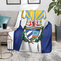 Cuba Coat of Arms Blanket Colorful Cuban Flag Shield with Red Yellow Blue Patriotic Design - Wonder Print Shop