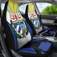 Cuba Coat of Arms Car Seat Cover Colorful Cuban Flag Shield with Red Yellow Blue Patriotic Design - Wonder Print Shop