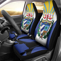 Cuba Coat of Arms Car Seat Cover Colorful Cuban Flag Shield with Red Yellow Blue Patriotic Design - Wonder Print Shop