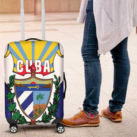 Cuba Coat of Arms Luggage Cover Colorful Cuban Flag Shield with Red Yellow Blue Patriotic Design - Wonder Print Shop