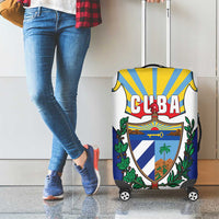 Cuba Coat of Arms Luggage Cover Colorful Cuban Flag Shield with Red Yellow Blue Patriotic Design - Wonder Print Shop