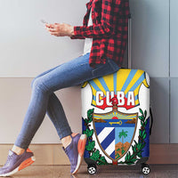 Cuba Coat of Arms Luggage Cover Colorful Cuban Flag Shield with Red Yellow Blue Patriotic Design - Wonder Print Shop