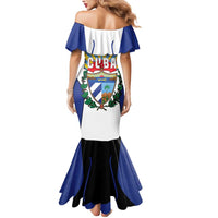 Cuba Coat of Arms Mermaid Dress Colorful Cuban Flag Shield with Red Yellow Blue Patriotic Design - Wonder Print Shop