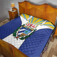 Cuba Coat of Arms Quilt Colorful Cuban Flag Shield with Red Yellow Blue Patriotic Design - Wonder Print Shop