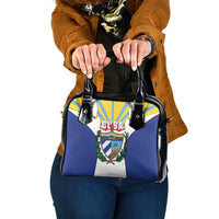 Cuba Coat of Arms Shoulder Handbag Colorful Cuban Flag Shield with Red Yellow Blue Patriotic Design - Wonder Print Shop