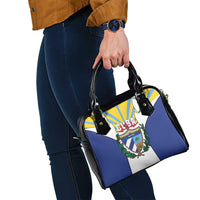 Cuba Coat of Arms Shoulder Handbag Colorful Cuban Flag Shield with Red Yellow Blue Patriotic Design - Wonder Print Shop