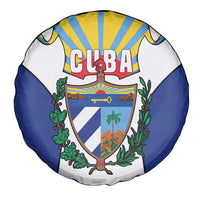 Cuba Coat of Arms Spare Tire Cover Colorful Cuban Flag Shield with Red Yellow Blue Patriotic Design - Wonder Print Shop