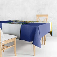 Cuba Coat of Arms Tablecloth Colorful Cuban Flag Shield with Red Yellow Blue Patriotic Design - Wonder Print Shop