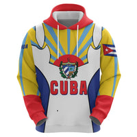 Cuba Coat of Arms Zip Hoodie Colorful Cuban Flag Shield with Red Yellow Blue Patriotic Design - Wonder Print Shop