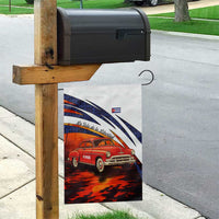 Cuba Classic Car Garden Flag La Isla de la Libertad Red Vintage Auto with Cuban Flag Design - Wonder Print Shop