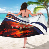 Cuba Classic Car Sarong La Isla de la Libertad Red Vintage Auto with Cuban Flag Design - Wonder Print Shop