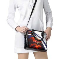 Cuba Classic Car Shoulder Handbag La Isla de la Libertad Red Vintage Auto with Cuban Flag Design - Wonder Print Shop