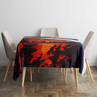 Cuba Classic Car Tablecloth La Isla de la Libertad Red Vintage Auto with Cuban Flag Design - Wonder Print Shop