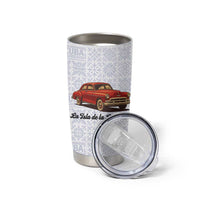 Cuba Classic Car Tumbler Cup La Isla de la Libertad Red Vintage Auto with Cuban Flag Design - Wonder Print Shop