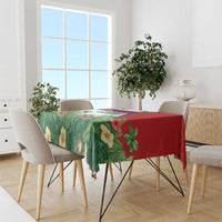 Cuba Floral Tablecloth Tropical Flower Design with Cuban Flag and Cuba en Flor Script - Wonder Print Shop