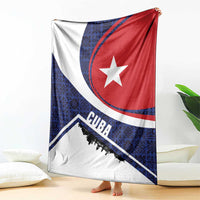 Cuba Flag Blanket Red White and Blue Design with Cuban Star and Havana City Skyline - Wonder Print Shop