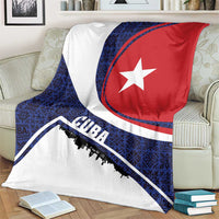 Cuba Flag Blanket Red White and Blue Design with Cuban Star and Havana City Skyline - Wonder Print Shop