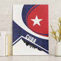 Cuba Flag Canvas Wall Art Red White and Blue Design with Cuban Star and Havana City Skyline - Wonder Print Shop