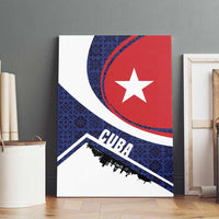 Cuba Flag Canvas Wall Art Red White and Blue Design with Cuban Star and Havana City Skyline - Wonder Print Shop