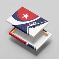 Cuba Flag Canvas Wall Art Red White and Blue Design with Cuban Star and Havana City Skyline - Wonder Print Shop