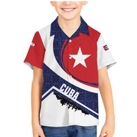 Cuba Flag Family Matching Mermaid Dress and Hawaiian Shirt Red White and Blue Design with Cuban Star and Havana City Skyline - Wonder Print Shop