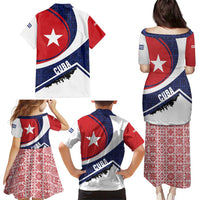 Cuba Flag Family Matching Puletasi and Hawaiian Shirt Red White and Blue Design with Cuban Star and Havana City Skyline - Wonder Print Shop