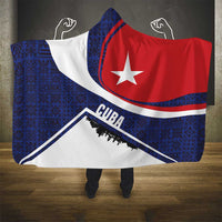 Cuba Flag Hooded Blanket Red White and Blue Design with Cuban Star and Havana City Skyline - Wonder Print Shop
