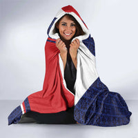 Cuba Flag Hooded Blanket Red White and Blue Design with Cuban Star and Havana City Skyline - Wonder Print Shop