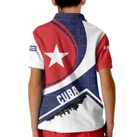 Cuba Flag Kid Polo Shirt Red White and Blue Design with Cuban Star and Havana City Skyline - Wonder Print Shop