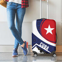 Cuba Flag Luggage Cover Red White and Blue Design with Cuban Star and Havana City Skyline - Wonder Print Shop