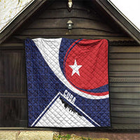 Cuba Flag Quilt Red White and Blue Design with Cuban Star and Havana City Skyline - Wonder Print Shop