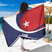 Cuba Flag Sarong Red White and Blue Design with Cuban Star and Havana City Skyline - Wonder Print Shop