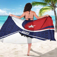 Cuba Flag Sarong Red White and Blue Design with Cuban Star and Havana City Skyline - Wonder Print Shop