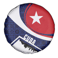 Cuba Flag Spare Tire Cover Red White and Blue Design with Cuban Star and Havana City Skyline - Wonder Print Shop