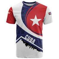 Cuba Flag T Shirt Red White and Blue Design with Cuban Star and Havana City Skyline - Wonder Print Shop